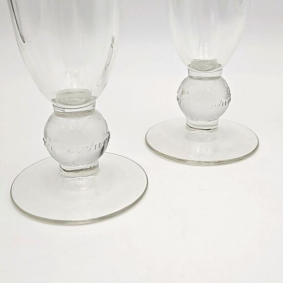 Set of 2 Budweiser Millennium  Footed Pilsner Glasses - Anheuser-Busch - Picture 8 of 8